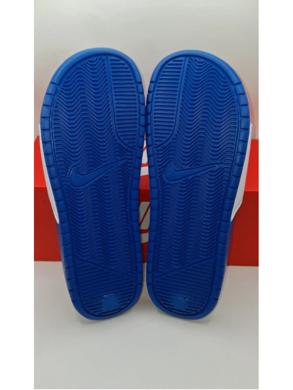 Nike Benassi JDI Sandals Mens Blue White Red Slip On 343880 410 SZ 9US,  SZ 8UK